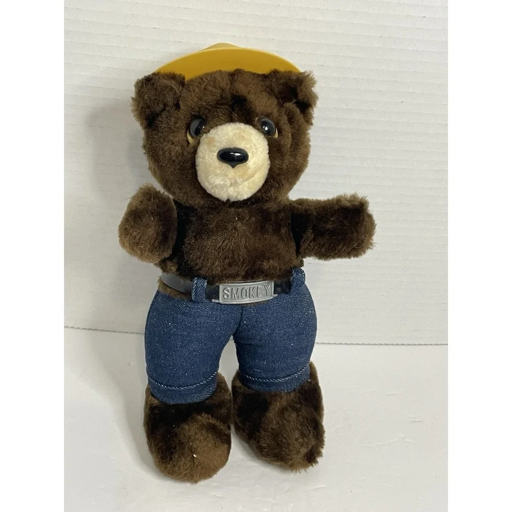 Vintage Smokey the Bear 1983 Plush Stuffed Animal R. Dakin & Company Hat